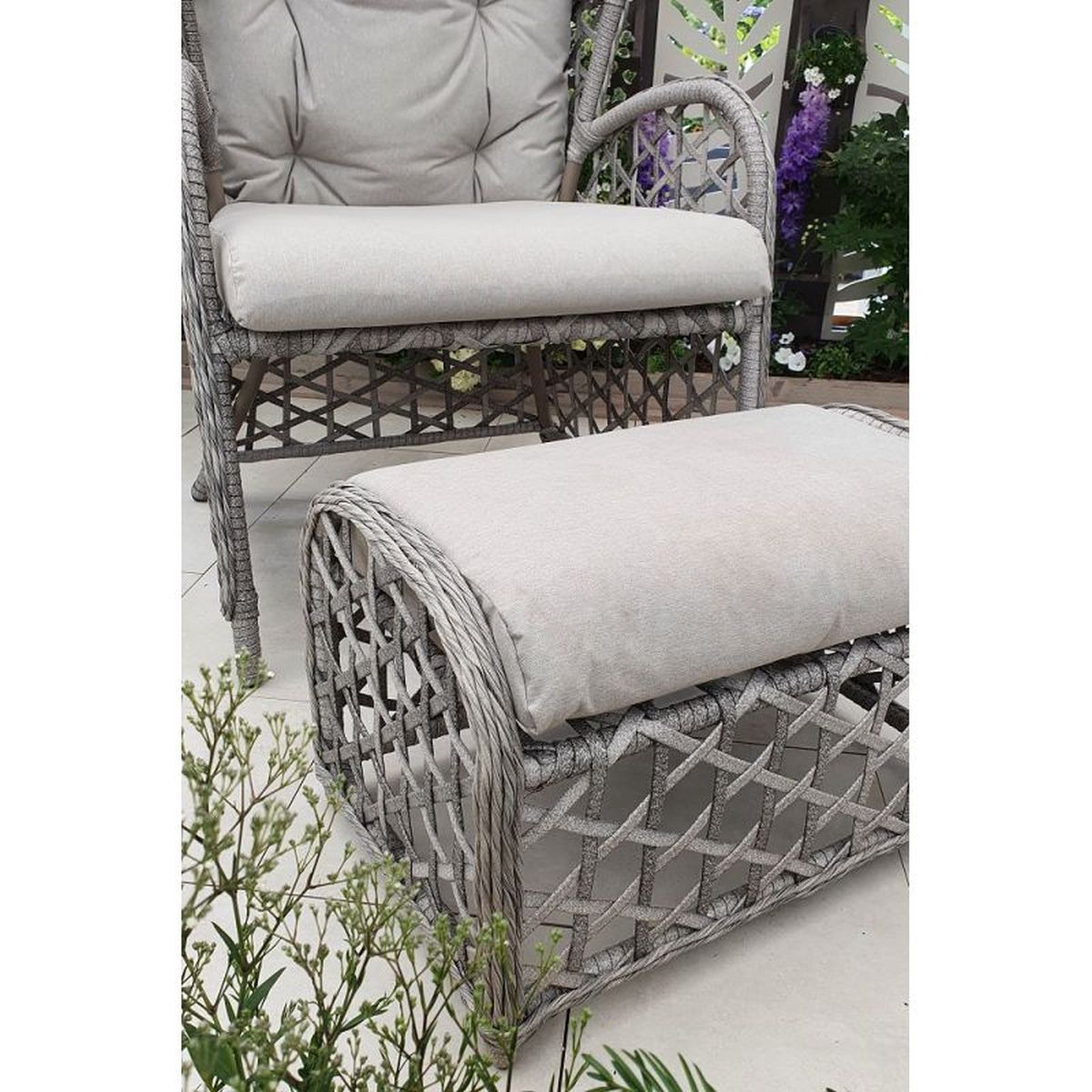 Kaemingk Sellin Single Grey Wicker Relaxer Chair